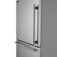 FORNO 31.1" bottom mount refrigerator all white internal, stainless steel, left swing open, with ice maker FFFFD1786-31S