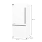 Forno 31.1" bottom mount refrigerator, White color, left swing open, with ice maker FFFFD1786-31WHT