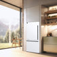 Forno 31.1" bottom mount refrigerator, White color, left swing open, with ice maker FFFFD1786-31WHT