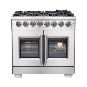 Forno Capriasca Dual Fuel Range 36" Freestanding French Door FFSGS6387-36