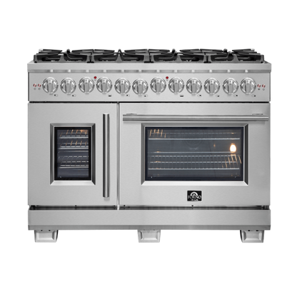 Forno Capriasca Dual Fuel Range 48" Freestanding French Door FFSGS6387-48