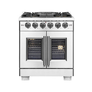 Forno Capriasca French Door Gas Range 30" Freestanding FFSGS6460-30