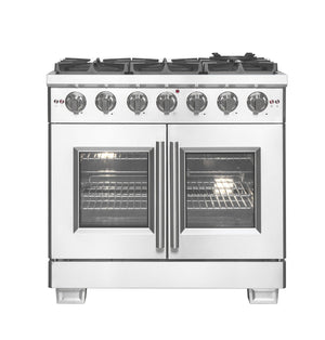 Forno Capriasca Gas Range 36" Freestanding French Door FFSGS6460-36