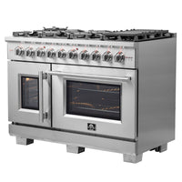 Forno Capriasca Gas Range 48" Freestanding French Door FFSGS6460-48