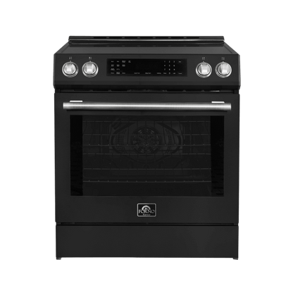 FORNO 30” Induction range with LED touch Control in Black color FFSIN0905-30BLK