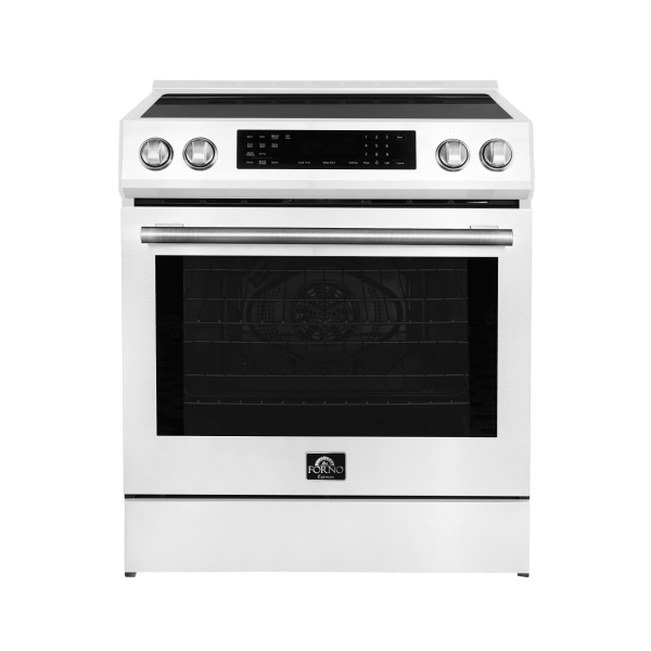 FORNO 30” Induction range with LED touch Control in white color FFSIN0905-30WHT