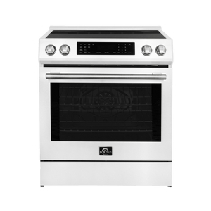 FORNO 30” Induction range with LED touch Control in white color FFSIN0905-30WHT