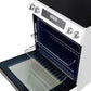 FORNO 30” Induction range with knob control in White color, with 2 sets of knobs and 2 sets of handles: Stainless Steel and Antique Brass FFSIN0982-30WHT