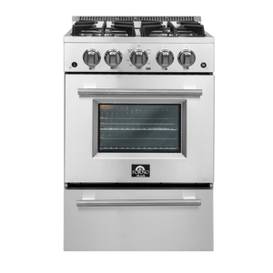 Forno Breno Gas Range 24" Freestanding with plug FFSGS6290-24