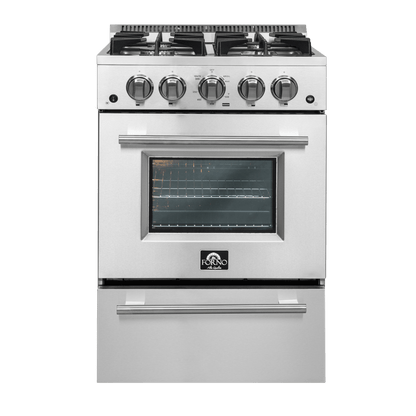 Forno Breno Gas Range 24" Freestanding FFSGS6272-24