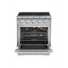 Hallman Bold Series 30" Gas Freestanding Range in Stainless Steel with Chrome Trim SKU HBRG30CMSS