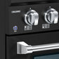 Hallman Bold Series 30" Dual Fuel Freestanding Range in Matte Graphite with Chrome Trim SKU HBRDF30CMMG