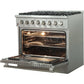 Forno Galiano Dual Fuel Range 36" in Stainless Steel 6 Italian Burners, FFSGS6156-36