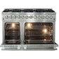 Forno Galiano Dual Fuel Range 48" in Stainless Steel with 8 Italian Burners, FFSGS6156-48