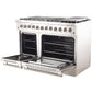 Forno Galiano Dual Fuel Range 48" in Stainless Steel with 8 Italian Burners, FFSGS6156-48