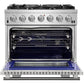 Forno Capriasca Pro Series Gas Range 36" in Stainless Steel 6 Italian Burners, FFSGS6260-36