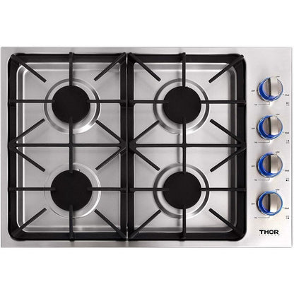 Thor Kitchen Natural Gas Cooktop in Stainless Steel, 30 in. Drop-in TGC3001