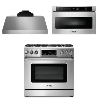 Thor Kitchen 3 Piece Appliance Package, AP-TRG3601LP-C-4