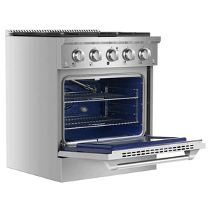 Empava Natural Gas Range with 4 Burners, 30" Slide-In, Single Oven, 4.2 cu.ft, EMPV-30GR07