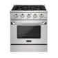 Empava Natural Gas Range with 4 Burners, 30" Slide-In, Single Oven, 4.2 cu.ft, EMPV-30GR07