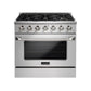 Empava Natural Gas Range with 6 Burners, 36" Slide-In, Single Oven, 5.2 cu.ft, EMPV-36GR08