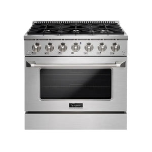 Empava Natural Gas Range with 6 Burners, 36" Slide-In, Single Oven, 5.2 cu.ft, EMPV-36GR08