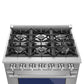 Empava Natural Gas Range with 6 Burners, 36" Slide-In, Single Oven, 5.2 cu.ft, EMPV-36GR08