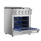 Empava Natural Gas Range with 4 Burners, 30" Slide-In, Single Oven, 4.2 cu. ft., EMPV-30GR03