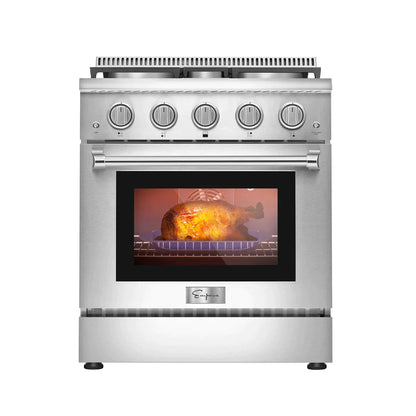 Empava Natural Gas Range with 4 Burners, 30" Slide-In, Single Oven, 4.2 cu. ft., EMPV-30GR03