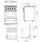 Empava Natural Gas Range with 4 Burners, 30" Slide-In, Single Oven, 4.2 cu. ft., EMPV-30GR03