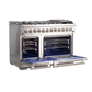 Forno Capriasca Pro-Series Dual Fuel Range 48" in Stainless Steel 8 Italian Burners, FFSGS6187-48