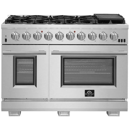 Forno Capriasca Pro Series Gas Range 48" in Stainless Steel 8 Italian Burners, FFSGS6260-48