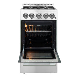 Forno Chioano Gas Range 20" • 4 Sealed Burners • FFSGS6265-20