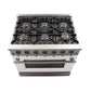 Forno Galiano Professional Gas Range 36 Inch Freestanding in White, FFSGS6244-36WHT