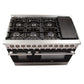 Forno Professional Dual Fuel Range 48 Inch Freestanding in Black, FFSGS6156-48BLK