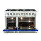 Forno Professional Gas Range 48 Inch Freestanding in Blue, FFSGS6244-48BLU