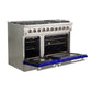 Forno Professional Gas Range 48 Inch Freestanding in Blue, FFSGS6244-48BLU