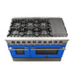 Forno Professional Gas Range 48 Inch Freestanding in Blue, FFSGS6244-48BLU