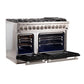 Forno Professional Dual Fuel Range 48 Inch Freestanding in Black, FFSGS6187-48BLK