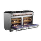 Forno Capriasca Titanium Pro Series Dual Fuel Range, 60" Freestanding FFSGS6187-60