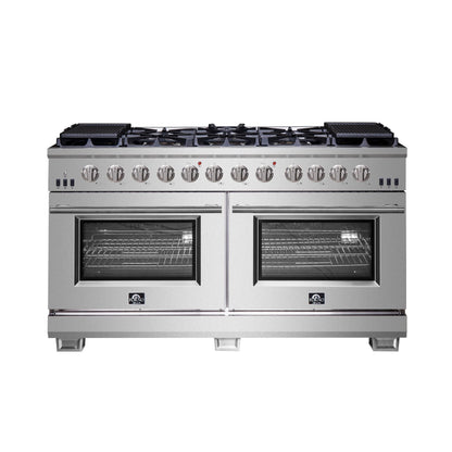 Forno Capriasca Titanium Pro Series Gas Range, 60" Freestanding FFSGS6260-60