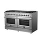 Forno Galiano Professional Dual Fuel Range 60" 8.64 cu. ft. Freestanding in Stainless Steel, FFSGS6156-60