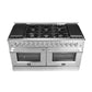 Forno Galiano Professional Dual Fuel Range 60" 8.64 cu. ft. Freestanding in Stainless Steel, FFSGS6156-60