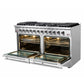 Forno Galiano Professional Gas Range 60" 8.64 cu. ft. Freestanding in Stainless Steel, FFSGS6244-60