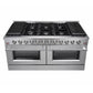 Forno Galiano Professional Gas Range 60" 8.64 cu. ft. Freestanding in Stainless Steel, FFSGS6244-60