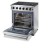 Thor Kitchen Professional Natural Gas Range in Stainless Steel, 30 in. 4.55 cu. ft. LRG3001U