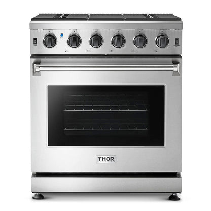 Thor Kitchen Professional Natural Gas Range in Stainless Steel, 30 in. 4.55 cu. ft. LRG3001U