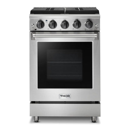 Thor Kitchen Professional Gas Range 24 in. in Stainless Steel, LRG2401U