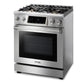 Thor Kitchen Gas Range in Stainless Steel 30 In. 4.6 cu. ft. Self-Clean with Front Touch Control, TRG3001