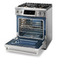 Thor Kitchen Gas Range in Stainless Steel 30 In. 4.6 cu. ft. Self-Clean with Front Touch Control, TRG3001